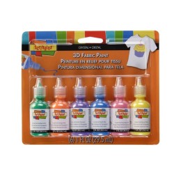 Scribbles-3D Fabric paint Cristals 6pcs