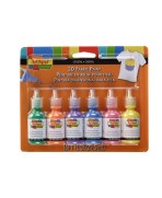 Scribbles-3D Fabric paint Cristals 6pcs