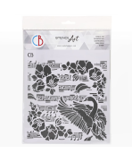 Stencil 8"x8" Cisne negro de la marca CIAO BELLA