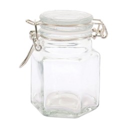 Tarro de cristal hexagonal 100ml