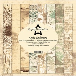 Sepia Ephemera 12x12 Inch Paper Pack-Paper Favourites