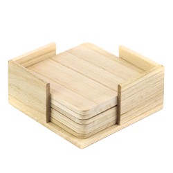 sets de 6 Posavasos cuadrado de 10x10. Madera