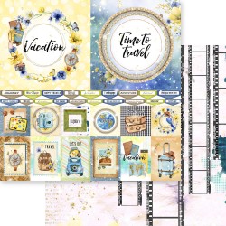 Kawaii Paper Goods Bon Voyage 12x12 Inch Paper Pack Viaje