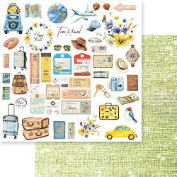 Kawaii Paper Goods Bon Voyage 12x12 Inch Paper Pack Viaje