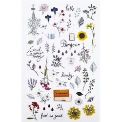 Mini Stickers 10x19cm. Flores