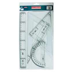 CONJUNTO DIBUJO ESCOLAR TRANSPARENTE SAFTA