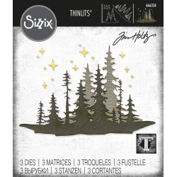 Troqueles Thinlits Die by Tim Holtz Forest Shadows-Sombras del bosque de Sizzix