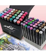 40 Rotuladores de alcohol Canvas Luxury Artist en un estuche que incluye 40 colores.