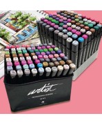 80 Rotuladores de alcohol Canvas Luxury Artist en un estuche que incluye 80 colores.