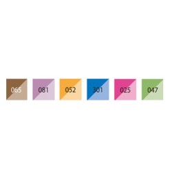 ZIG MEMORY SYSTEM BRUSHABLES 6 colores 12 tonos de Kuretake Flores