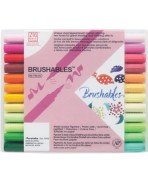 ZIG MEMORY SYSTEM BRUSHABLES 24 colores 48 tonos de Kuretake Flores