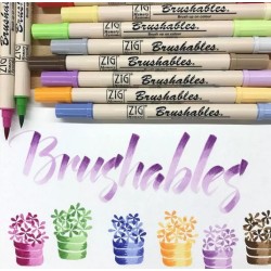 ZIG MEMORY SYSTEM BRUSHABLES 24 colores 48 tonos de Kuretake Flores