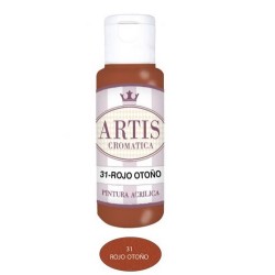 Pintura acrílica Artis color ROJO OTOÑO Nº 31 de Dayka.
