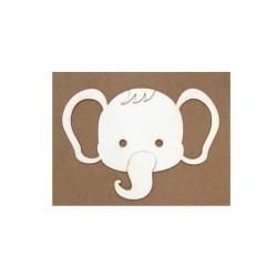 Silueta para repujado Elefante de Kora Projects. Tamaño 13x17cm.  Total de 3 piezas..Total de 14 piezas. de 1.5mm grosor