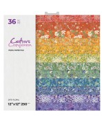 Bloc de 36 papeles perlados Ditsy Floral de 12x 12