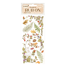 Woodland Rub-On 4x8.5 Inch Leaves