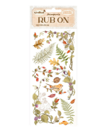 Woodland Rub-On 4x8.5 Inch Leaves