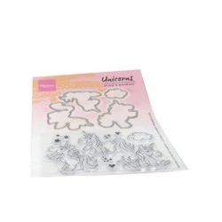 Marianne Design -Eline's Sellos transparentes y troqueles animales Unicornios