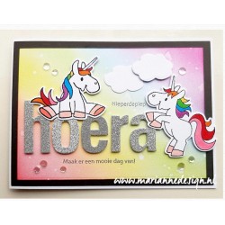 Marianne Design -Eline's Sellos transparentes y troqueles animales Unicornios