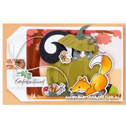 Sello y troquel Zorros Eline's Fox de  Marianne Design