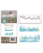 Waves Stencil (PD8099) PLANTILLA DE OLAS Polkadoodles