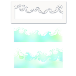 Waves Stencil (PD8099) PLANTILLA DE OLAS Polkadoodles