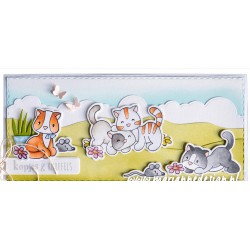 Sello y troquel Zorros Eline's Kittens Marianne Design