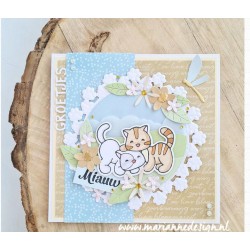 Sello y troquel Zorros Eline's Kittens Marianne Design