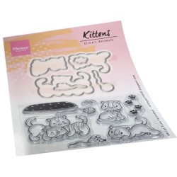 Sello y troquel Zorros Eline's Kittens Marianne Design