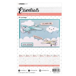 Studio Light Sello y troquel aviones- Essentials Stamp & Die Set -Nr. 25, Air Messages