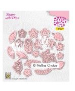 Nellie Snellen -Shape Dies Continue Set of Flowers & Leaves