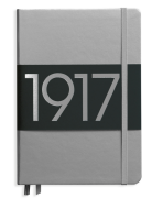 Notebook Mediano (A5)Cuaderno mediano con puntos, tapa dura, 251 páginas numeradas, plateado. Leuchtturm 1917