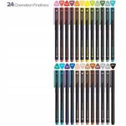 Fineliner Chameleon 24pen bold colors set Punta 0.3mm