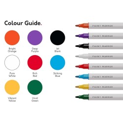 Colorista Paint Marker Bold Basics (8pcs) Rotulador de pintura acrílica a base de agua