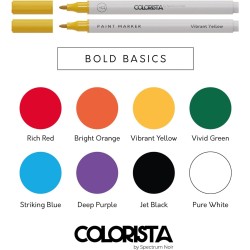 Colorista Paint Marker Bold Basics (8pcs) Rotulador de pintura acrílica a base de agua