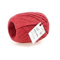 Rafia de papel, rojo cálido 30mt