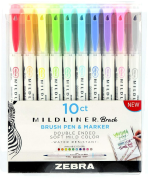 ROTULADOR ZEBRA MILDLINER FLUO Y COOL 10 DOBLE PUNTA PINCEL