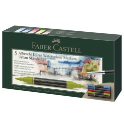 Rotuladores acuarelables Albrecht Dürer 5 piezas Faber-Castell -