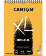Bloc Canson XL Bristol A4 o A3 Extraliso 180g 50H con espiral lado corto