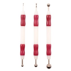 Set 3 buriles de repujado (2-6, 3-8, 8-12mm). embossing tool