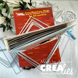 Crealies - Mini Álbumes Xl Sistema De Encuadernación B (Lomo 3 Mm) Con Puntos