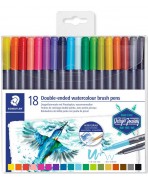 Rotulador de doble punta de fibra acuarelable STAEDTLER 3001
