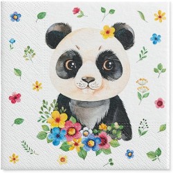 Servilleta 33cmx33cm Oso Panda