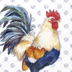 Servilleta 33cmx33cm  Gallo Azul
