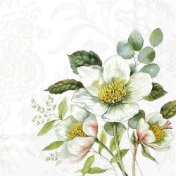 Servilleta 33cmx33cm Noelia blanca