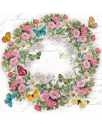 Servilleta 33cmx33cm corona de flores