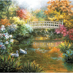 Servilleta 33cmx33cm cisnes blancos