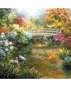Servilleta 33cmx33cm cisnes blancos