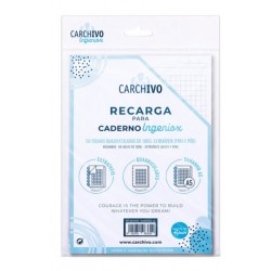 RECAMBIO BLOC INGENIOX A5 50H rayado 7mm