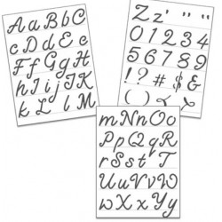Plantillas de alfabeto de escritura de 8.5 x 11 pulgadas (3 piezas)